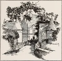An illustration from Small French buildings; the architecture of town and country, comprising cottages, farmhouses, minor chateaux or manors with their farm groups, small town dwellings, and a few churches (1921)