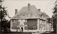 An illustration from Small French buildings; the architecture of town and country, comprising cottages, farmhouses, minor chateaux or manors with their farm groups, small town dwellings, and a few churches (1921)