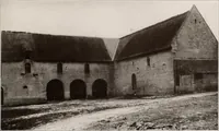 An illustration from Small French buildings; the architecture of town and country, comprising cottages, farmhouses, minor chateaux or manors with their farm groups, small town dwellings, and a few churches (1921)