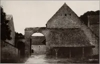 An illustration from Small French buildings; the architecture of town and country, comprising cottages, farmhouses, minor chateaux or manors with their farm groups, small town dwellings, and a few churches (1921)