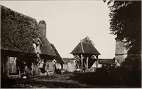 An illustration from Small French buildings; the architecture of town and country, comprising cottages, farmhouses, minor chateaux or manors with their farm groups, small town dwellings, and a few churches (1921)