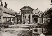 An illustration from Small French buildings; the architecture of town and country, comprising cottages, farmhouses, minor chateaux or manors with their farm groups, small town dwellings, and a few churches (1921)
