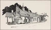 An illustration from Small French buildings; the architecture of town and country, comprising cottages, farmhouses, minor chateaux or manors with their farm groups, small town dwellings, and a few churches (1921)