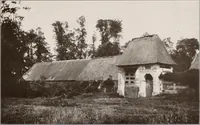 An illustration from Small French buildings; the architecture of town and country, comprising cottages, farmhouses, minor chateaux or manors with their farm groups, small town dwellings, and a few churches (1921)