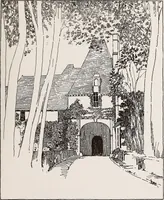 An illustration from Small French buildings; the architecture of town and country, comprising cottages, farmhouses, minor chateaux or manors with their farm groups, small town dwellings, and a few churches (1921)