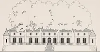 An illustration from Small French buildings; the architecture of town and country, comprising cottages, farmhouses, minor chateaux or manors with their farm groups, small town dwellings, and a few churches (1921)