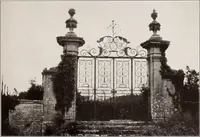 An illustration from Small French buildings; the architecture of town and country, comprising cottages, farmhouses, minor chateaux or manors with their farm groups, small town dwellings, and a few churches (1921)