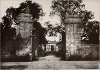 An illustration from Small French buildings; the architecture of town and country, comprising cottages, farmhouses, minor chateaux or manors with their farm groups, small town dwellings, and a few churches (1921)
