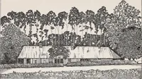 An illustration from Small French buildings; the architecture of town and country, comprising cottages, farmhouses, minor chateaux or manors with their farm groups, small town dwellings, and a few churches (1921)