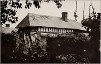 An illustration from Small French buildings; the architecture of town and country, comprising cottages, farmhouses, minor chateaux or manors with their farm groups, small town dwellings, and a few churches (1921)