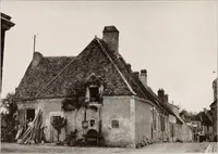 An illustration from Small French buildings; the architecture of town and country, comprising cottages, farmhouses, minor chateaux or manors with their farm groups, small town dwellings, and a few churches (1921)