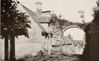 An illustration from Small French buildings; the architecture of town and country, comprising cottages, farmhouses, minor chateaux or manors with their farm groups, small town dwellings, and a few churches (1921)