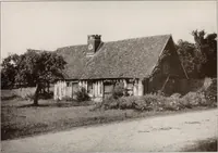 An illustration from Small French buildings; the architecture of town and country, comprising cottages, farmhouses, minor chateaux or manors with their farm groups, small town dwellings, and a few churches (1921)