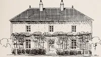 An illustration from Small French buildings; the architecture of town and country, comprising cottages, farmhouses, minor chateaux or manors with their farm groups, small town dwellings, and a few churches (1921)