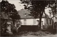 An illustration from Small French buildings; the architecture of town and country, comprising cottages, farmhouses, minor chateaux or manors with their farm groups, small town dwellings, and a few churches (1921)