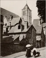 An illustration from Small French buildings; the architecture of town and country, comprising cottages, farmhouses, minor chateaux or manors with their farm groups, small town dwellings, and a few churches (1921)