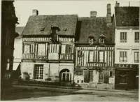 Picture 55 of 179 from Small French buildings; the architecture of town and country, comprising cottages, farmhouses, minor chateaux or manors with their farm groups, small town dwellings, and a few churches (1921), leaf 108