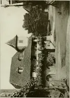 An illustration from Small French buildings; the architecture of town and country, comprising cottages, farmhouses, minor chateaux or manors with their farm groups, small town dwellings, and a few churches (1921)