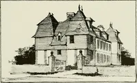 An illustration from Small French buildings; the architecture of town and country, comprising cottages, farmhouses, minor chateaux or manors with their farm groups, small town dwellings, and a few churches (1921)