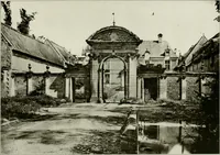 An illustration from Small French buildings; the architecture of town and country, comprising cottages, farmhouses, minor chateaux or manors with their farm groups, small town dwellings, and a few churches (1921)