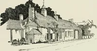 An illustration from Small French buildings; the architecture of town and country, comprising cottages, farmhouses, minor chateaux or manors with their farm groups, small town dwellings, and a few churches (1921)