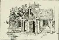 An illustration from Small French buildings; the architecture of town and country, comprising cottages, farmhouses, minor chateaux or manors with their farm groups, small town dwellings, and a few churches (1921)