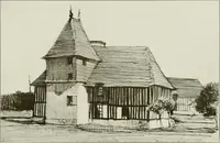 Picture 19 of 179 from Small French buildings; the architecture of town and country, comprising cottages, farmhouses, minor chateaux or manors with their farm groups, small town dwellings, and a few churches (1921), leaf 54