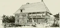 An illustration from Small French buildings; the architecture of town and country, comprising cottages, farmhouses, minor chateaux or manors with their farm groups, small town dwellings, and a few churches (1921)