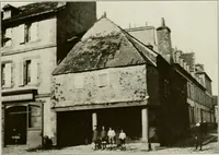 An illustration from Small French buildings; the architecture of town and country, comprising cottages, farmhouses, minor chateaux or manors with their farm groups, small town dwellings, and a few churches (1921)