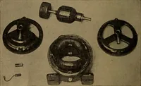 An illustration from Small motors, transformers, electromagnets; a practical presentation of design and construction data for small motors, small low- and high-tension transformers, electromagnets, and induction coils (1920)