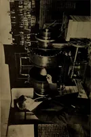 An illustration from Small motors, transformers, electromagnets; a practical presentation of design and construction data for small motors, small low- and high-tension transformers, electromagnets, and induction coils (1920)