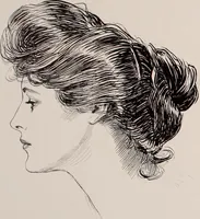 An illustration from Social ladder / drawings by Charles Dana Gibson. (1902)