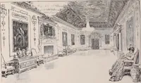 An illustration from Social ladder / drawings by Charles Dana Gibson. (1902)