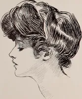 An illustration from Social ladder / drawings by Charles Dana Gibson. (1902)