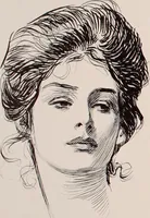 An illustration from Social ladder / drawings by Charles Dana Gibson. (1902)
