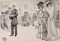 An illustration from Social ladder / drawings by Charles Dana Gibson. (1902)