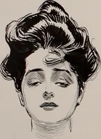 An illustration from Social ladder / drawings by Charles Dana Gibson. (1902)