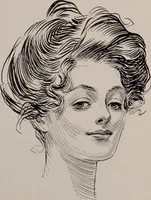 An illustration from Social ladder / drawings by Charles Dana Gibson. (1902)