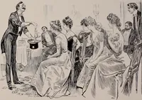 An illustration from Social ladder / drawings by Charles Dana Gibson. (1902)