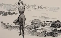 An illustration from Social ladder / drawings by Charles Dana Gibson. (1902)