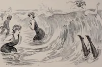 An illustration from Social ladder / drawings by Charles Dana Gibson. (1902)