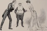 An illustration from Social ladder / drawings by Charles Dana Gibson. (1902)