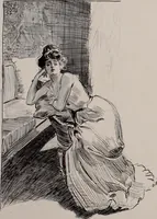 An illustration from Social ladder / drawings by Charles Dana Gibson. (1902)
