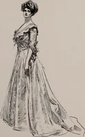 An illustration from Social ladder / drawings by Charles Dana Gibson. (1902)
