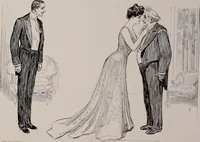 An illustration from Social ladder / drawings by Charles Dana Gibson. (1902)