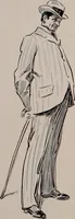 An illustration from Social ladder / drawings by Charles Dana Gibson. (1902)