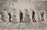 An illustration from Social ladder / drawings by Charles Dana Gibson. (1902)
