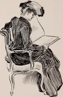 An illustration from Social ladder / drawings by Charles Dana Gibson. (1902)