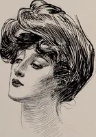 An illustration from Social ladder / drawings by Charles Dana Gibson. (1902)