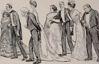An illustration from Social ladder / drawings by Charles Dana Gibson. (1902)